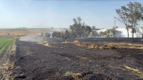 Tekirdağ'da 20 dönüm ekili buğday, yangında zarar gördü