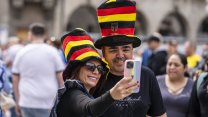 Münih'te EURO 2024 coşkusu başladı: İskoçların kostümleri ilgi gördü