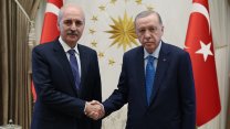 Cumhurbaşkanı Erdoğan, TBMM Başkanı Kurtulmuş'u makamında kabul etti