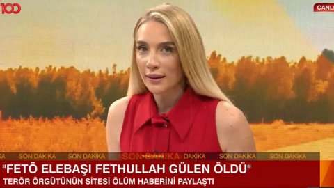 tv100 programcısı Cansu Canan Özgen, Gülen'in ölüm haberini böyle verdi: "Ateşi bol olsun"